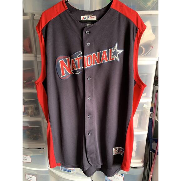 2019 MLB All Star Game Majestic National League Baseball Sleeveless Jersey Sz 50 - Picture 2 of 11